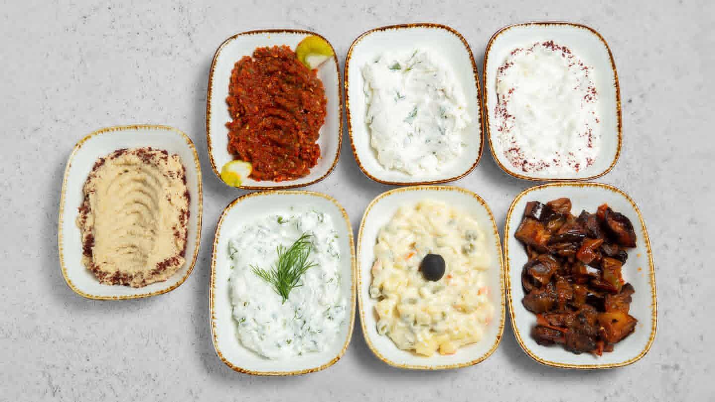 Image des mezzes vendus dans le restaurant